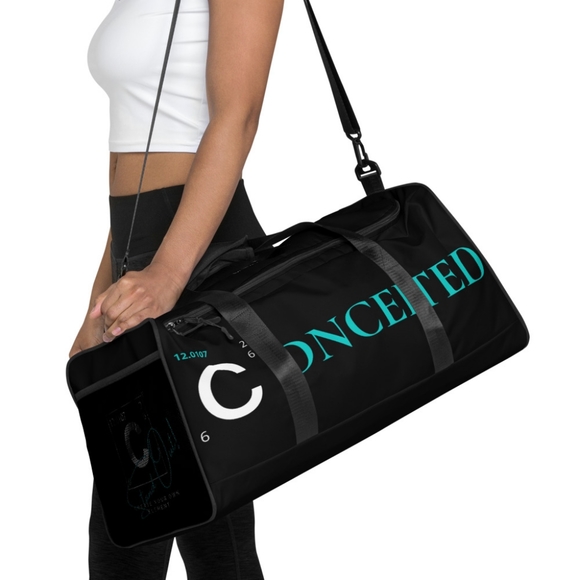 Conceited Apparel Signature Duffel Bag (Black/Teal) - Picture 4 of 4